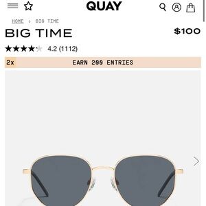 NWOT Quay polarized sunglasses